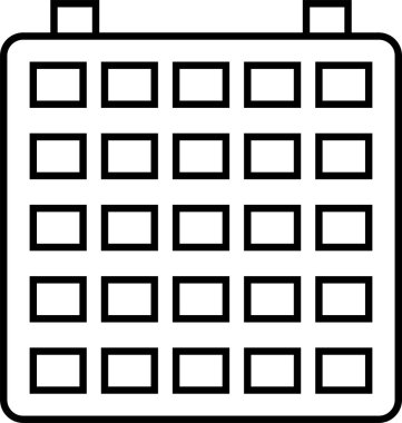 Takvim simgesi beyaz arkaplanda izole edildi