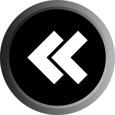 Sol ok simgesi, vektör illüstrasyonu