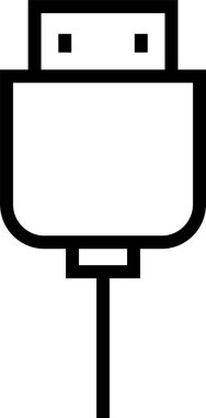 Beyaz arkaplanda modern usb kablo simgesi     