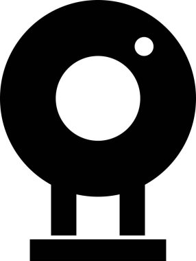 Beyaz arka plan üzerinde izole web kamera simgesi