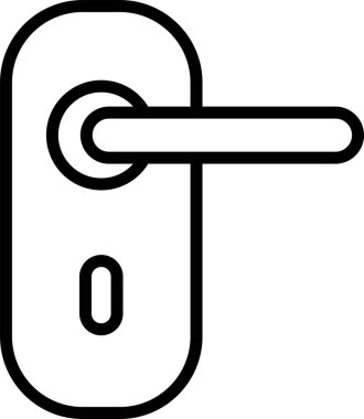 kapı kolu ikon vektör illüstrasyonu