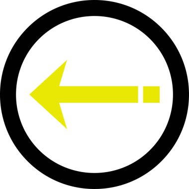 Beyaz arkaplanda ok yönü simgesi, vektör illüstrasyonu    