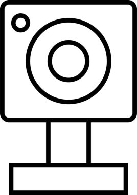 Beyaz arka plan üzerinde izole web kamera simgesi