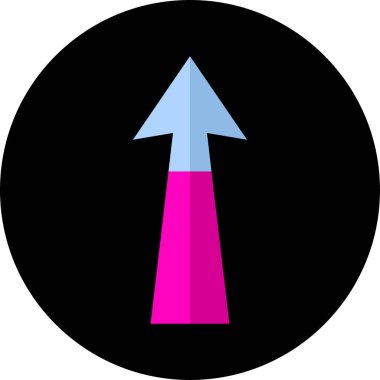 Eğilim biçimi izole edilmiş arkaplanda ok simgesi     