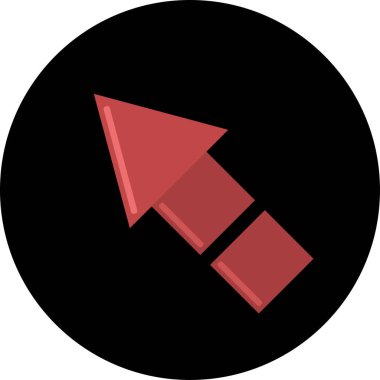 Eğilim biçimi izole edilmiş arkaplanda ok simgesi     