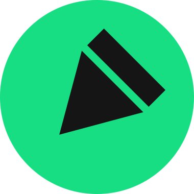 Eğilim biçimi izole edilmiş arkaplanda ok simgesi     