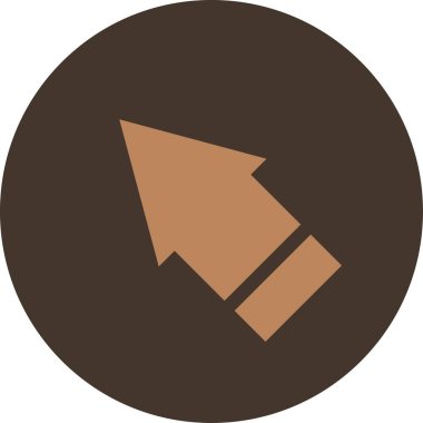 Eğilim biçimi izole edilmiş arkaplanda ok simgesi     