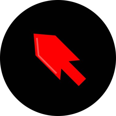 Eğilim biçimi izole edilmiş arkaplanda ok simgesi     