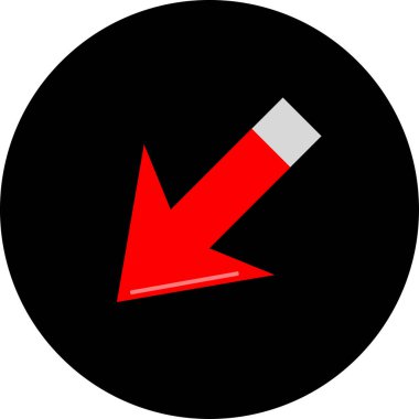 Eğilim biçimi izole edilmiş arkaplanda ok simgesi     