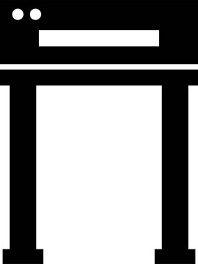 Metal kapı detektörü vektör çizimi