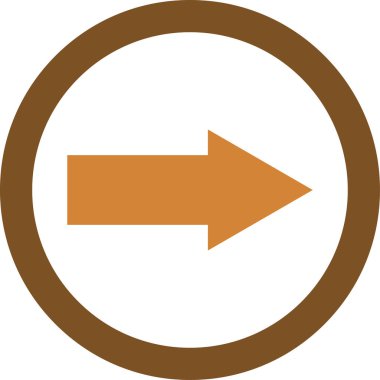 Beyaz arkaplanda ok yönü simgesi, vektör illüstrasyonu