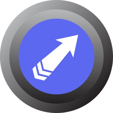 Eğilim biçimi izole edilmiş arkaplanda ok simgesi     