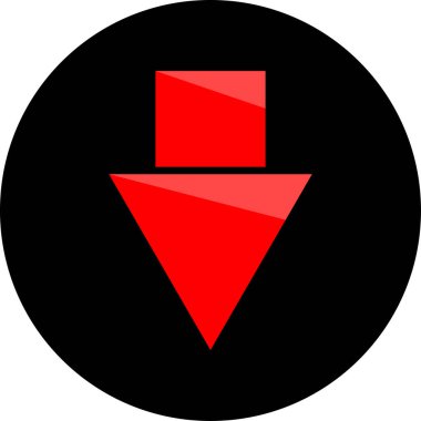 Eğilim biçimi izole edilmiş arkaplanda ok simgesi     