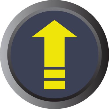 Eğilim biçimi izole edilmiş arkaplanda ok simgesi     