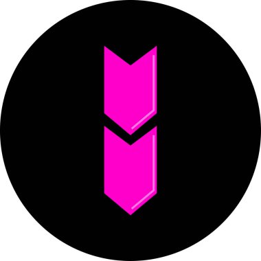 Eğilim biçimi izole edilmiş arkaplanda ok simgesi     