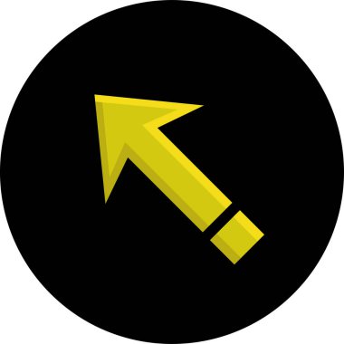 Eğilim biçimi izole edilmiş arkaplanda ok simgesi     