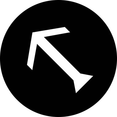 Eğilim biçimi izole edilmiş arkaplanda ok simgesi     