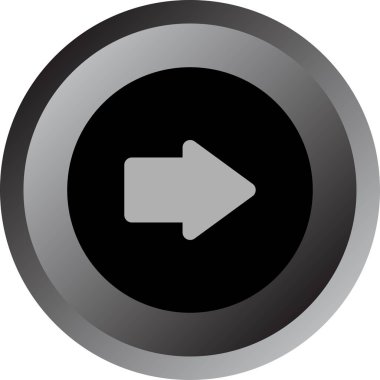 Sağ Ok simgesi, vektör illüstrasyonu