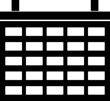 Takvim simgesi beyaz arkaplanda izole edildi