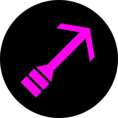 eğik ok simgesi, vektör illüstrasyonu