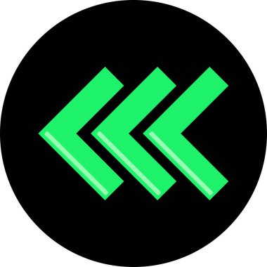 Sol ok simgesi, vektör illüstrasyonu