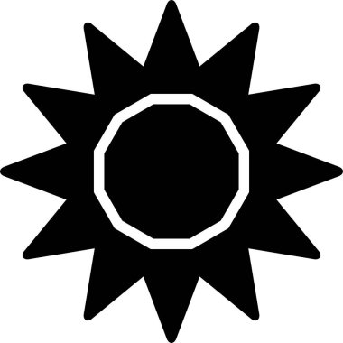Güneş simgesi, vektör illüstrasyonu basit tasarım