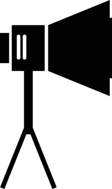 Sahne ışığı. Web simgesi basit illüstrasyon