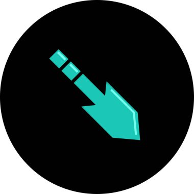 eğik ok simgesi, vektör illüstrasyonu