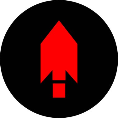 yukarı ok simgesi, vektör illüstrasyonu