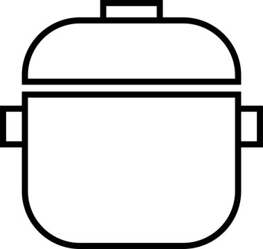 Mutfak çömleği simgesi beyaz arkaplanda izole edilmiş düz stil. 