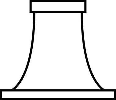 Duman fabrikası baca taşıyıcısı. Hava kirliliği simgesi illüstrasyonu. 