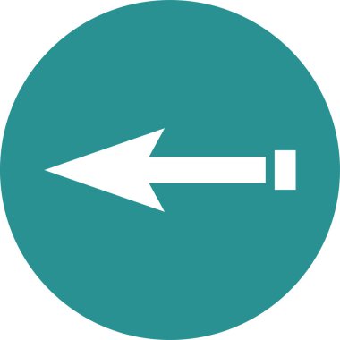 Sol ok simgesi, vektör illüstrasyonu