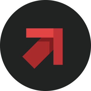 eğik ok simgesi, vektör illüstrasyonu