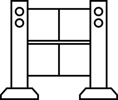 Turnike güvenlik simgesi, vektör basit tasarım 