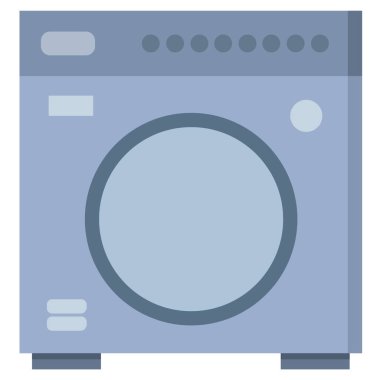 çamaşır makinesi web simgesi vektör çizimi  