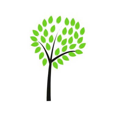 ağaç simgesi vektör logo tasarım örnekleme şablonu