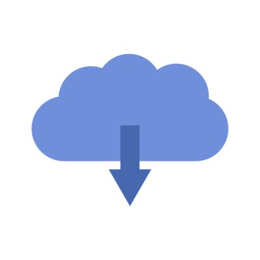 bulut hesaplama vektörü düz simgesi