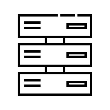 sunucu veritabanı ikon vektör illüstrasyonu