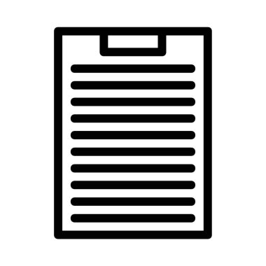 kağıt belge simgesi ana hatlı vektör