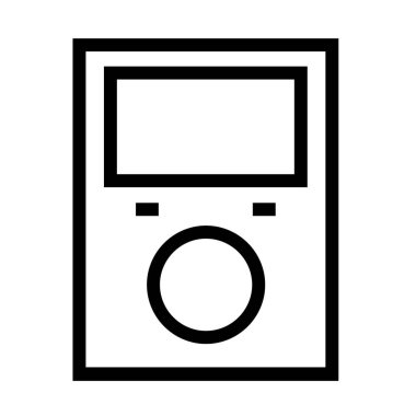 müzik çalar simgesi, vektör illüstrasyonu