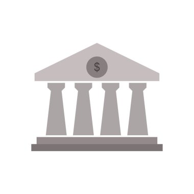 biçimlendirilmiş banka simgesi, vektör illüstrasyonu