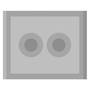 Düz bir arkaplanda izole edilmiş soket simgesi. 