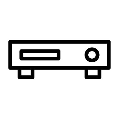 Beyaz arka plan video oynatıcı simgesine