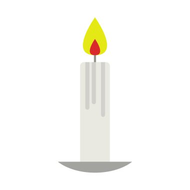 Mum vektör illüstrasyonu beyaz arkaplanda izole edildi