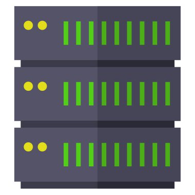 sunucu veritabanı ikon vektör illüstrasyonu