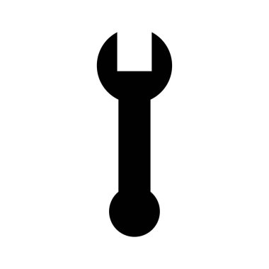 İngiliz anahtarı simgesi vektör illüstrasyonu