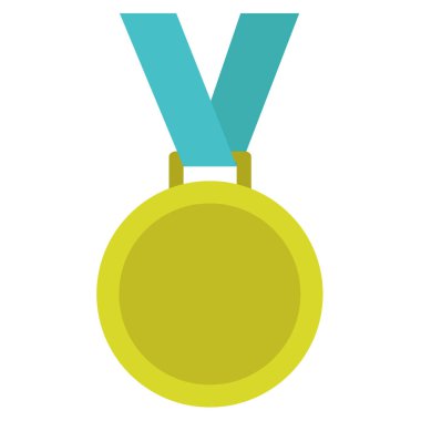 Madalya ödülü ikonu, vektör illüstrasyonu