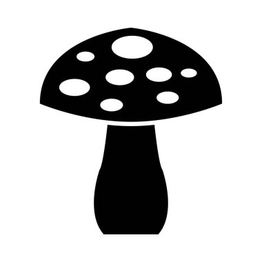 Mantar ikonu. Vektör İllüstrasyonu           