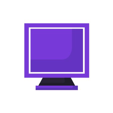 Beyaz arkaplanda televizyon simgesi izole edildi