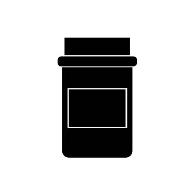 Kavanoz vektör simgesi. düz çizim sembolü.